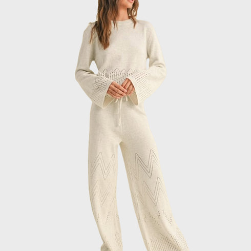 Women's Lounge Crochet Knitted Set